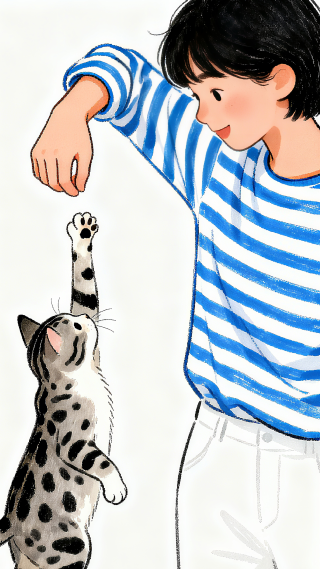 逗可爱小猫