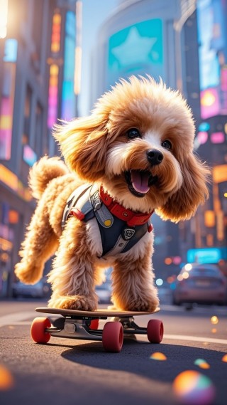 滑板小狗