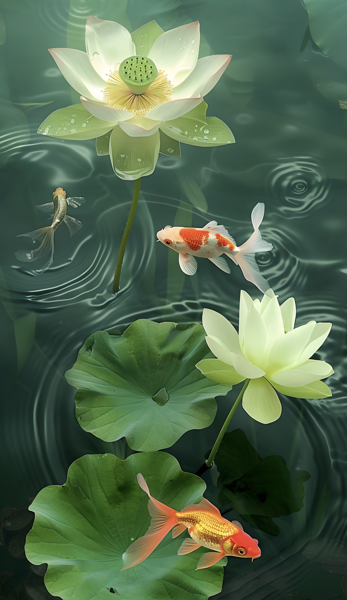 小魚水裡游