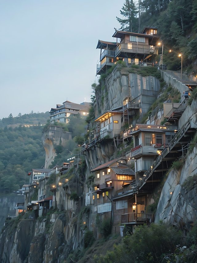 悬崖古镇