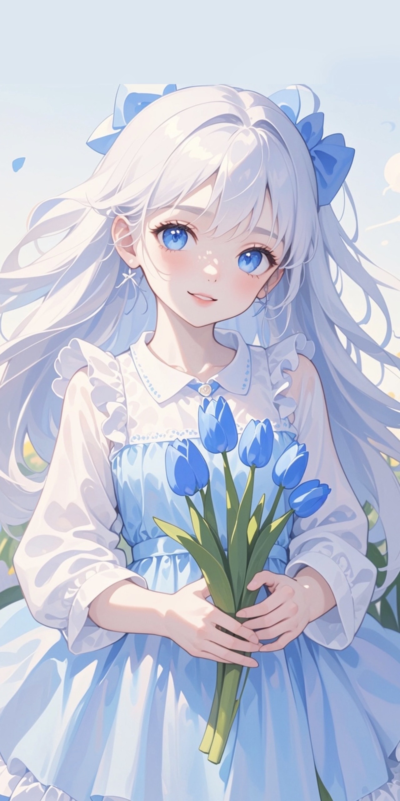 鬱金香少女，ai生成