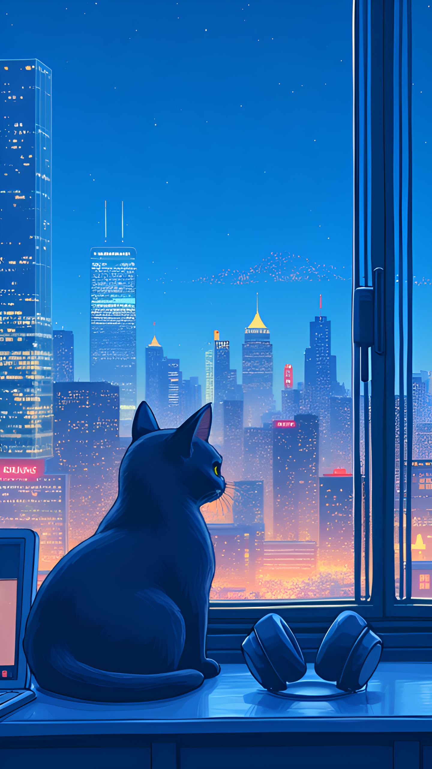 自然护眼城市夜景