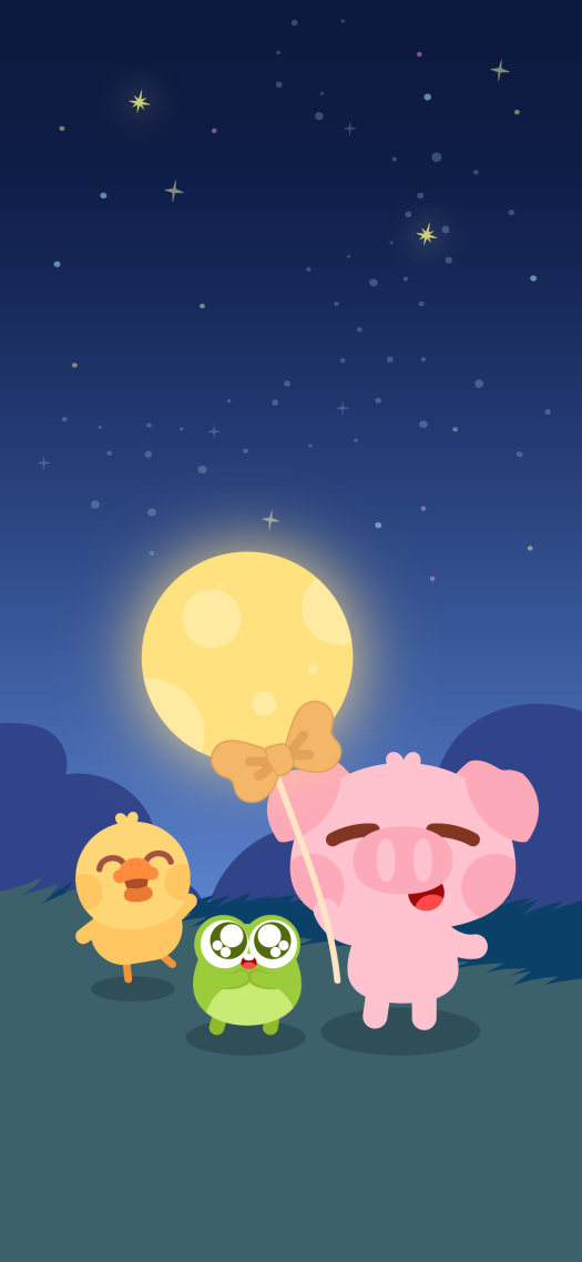藍色夢幻星空鎖屏
