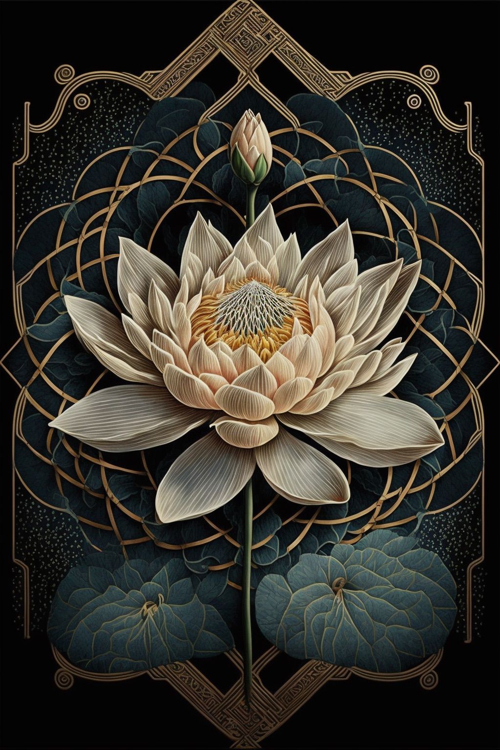 重彩荷花-1
