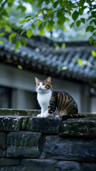 墙头猫咪