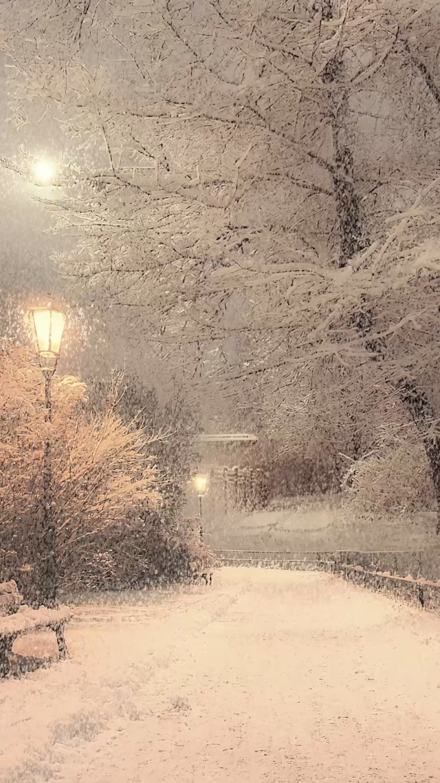 小镇治愈雪景