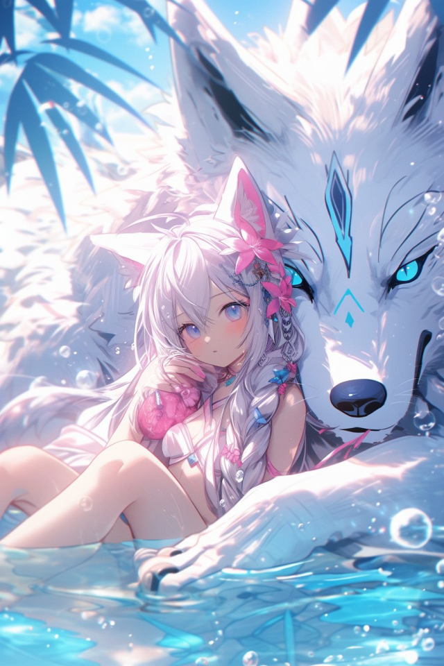 4K 蘿莉與冰原靈狼