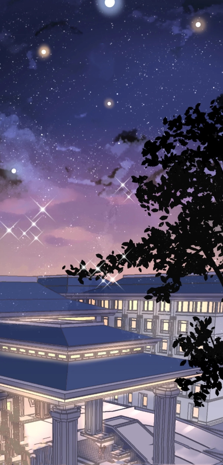 微信全局背景夜晚星空