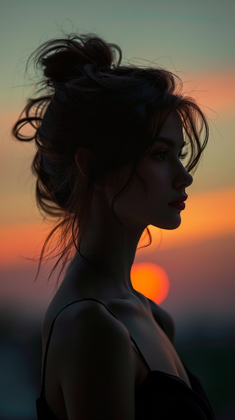 夕陽下的你