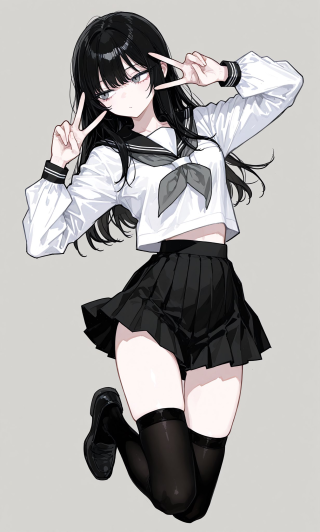 4K 手绘 JK 少女
