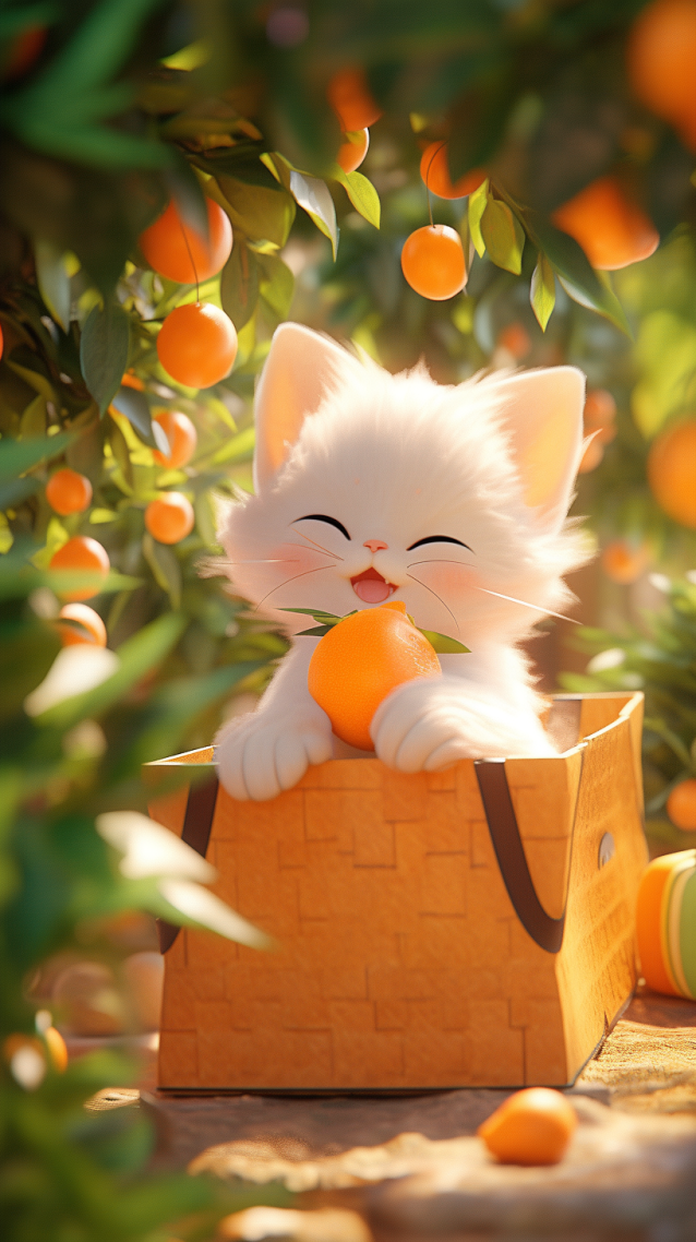 果园超萌小猫笑眯眯
