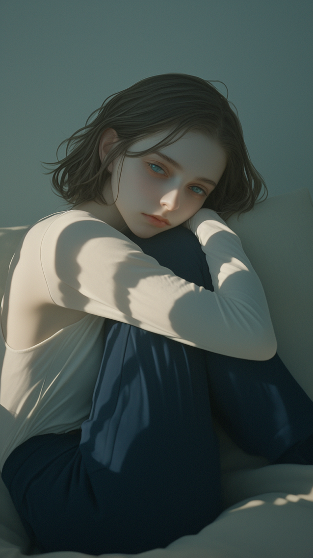 光影卧室美女