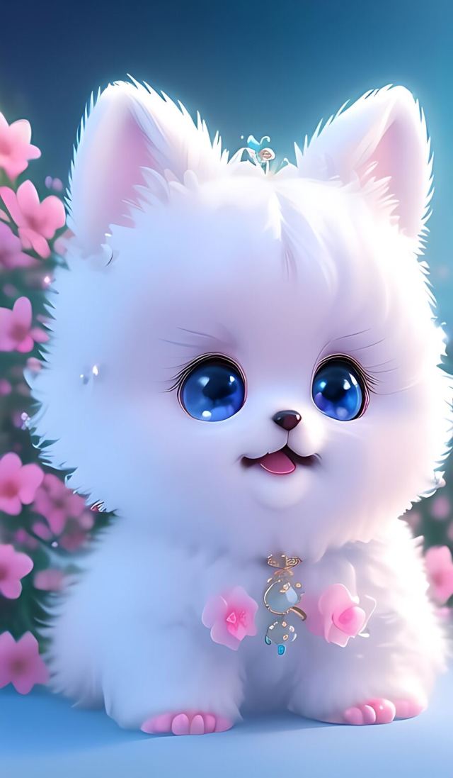 白色博美犬