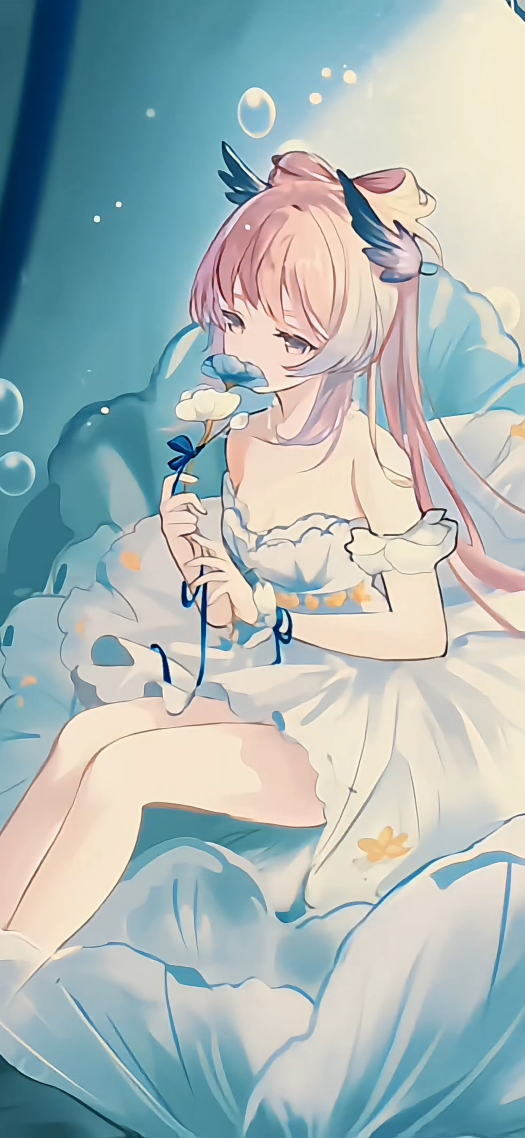 荷葉上的二次元美女4K
