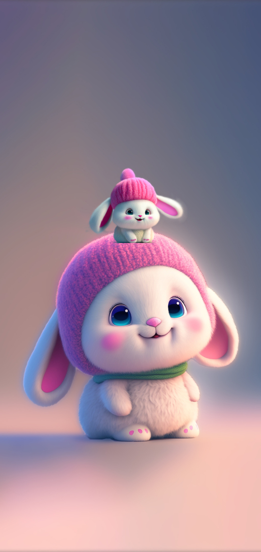 可愛兔子 4K 萌萌的