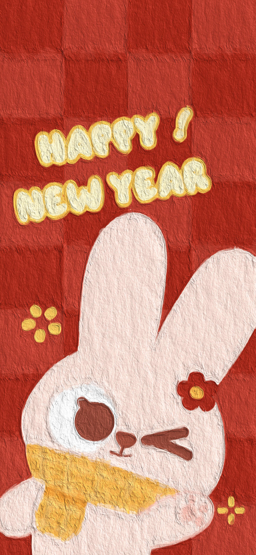 紅色兔年新年壁紙