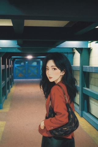 楼道怀旧少女
