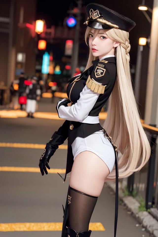 短褲黑絲美女