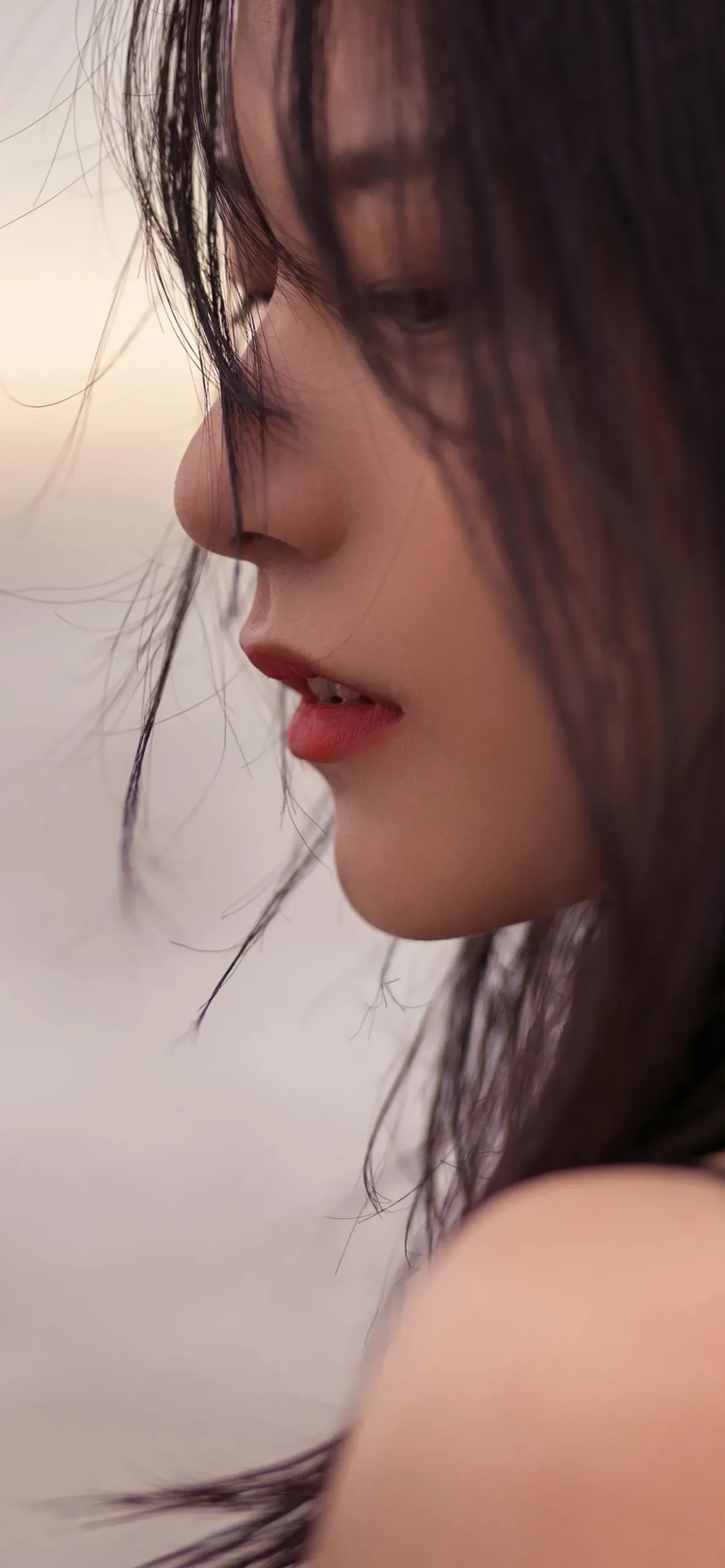 清純少女完美側顏