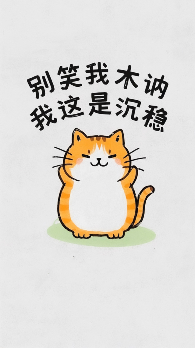 別笑我木訥，我這是沉穩