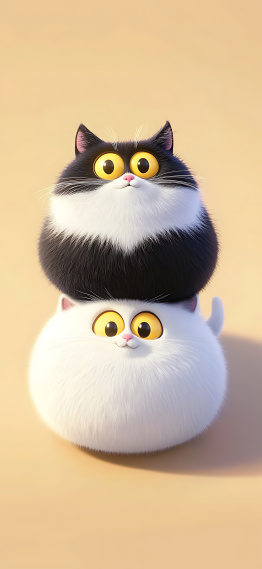 可爱胖猫