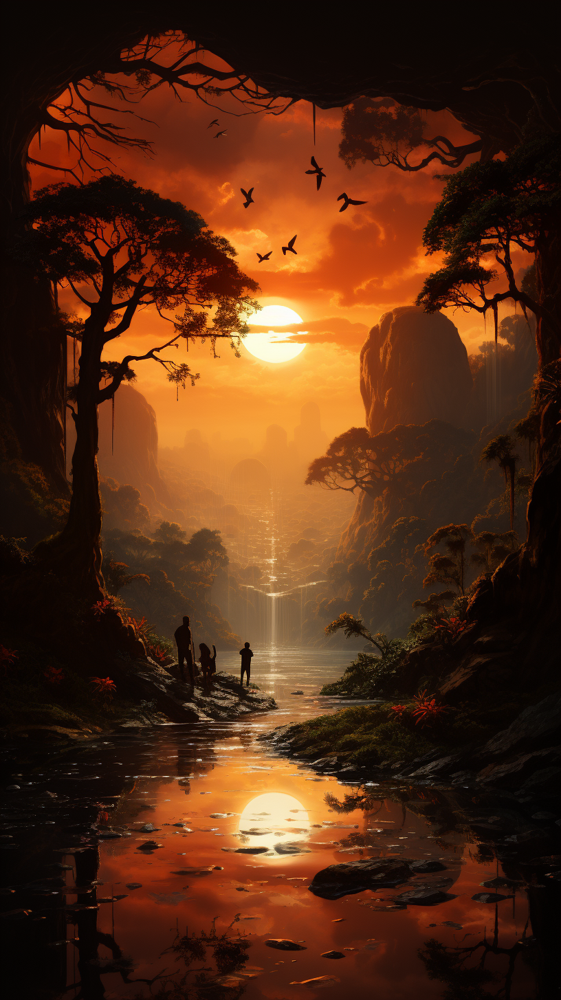 深山的夕陽