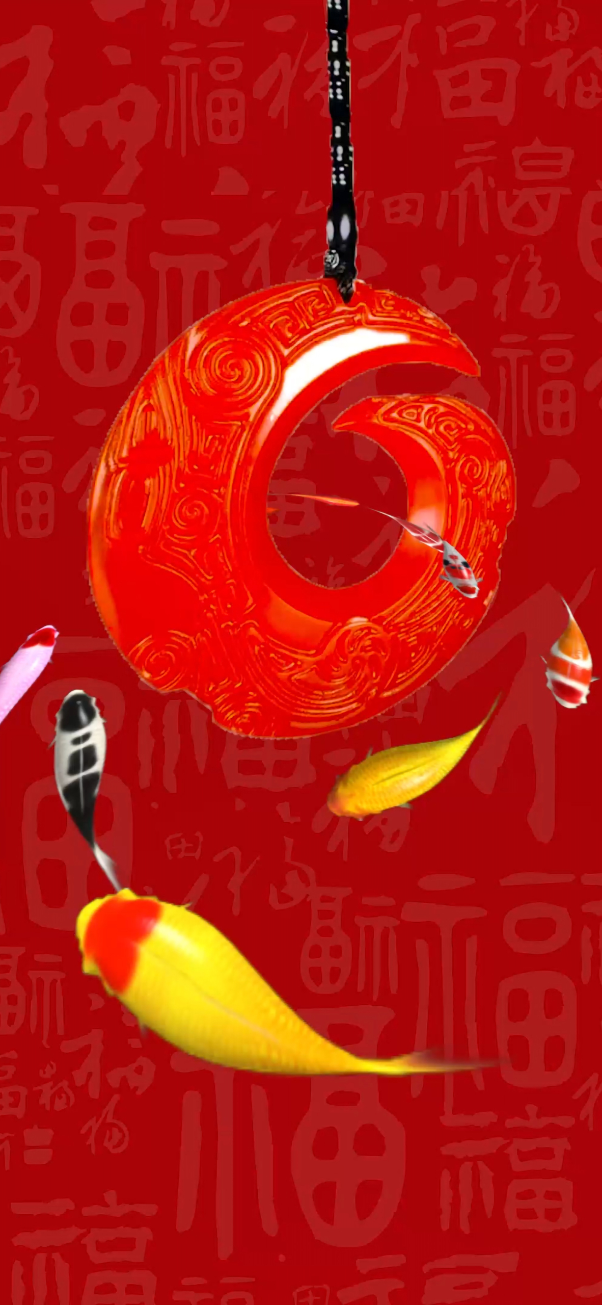 好運錦鯉 簡約4K壁紙