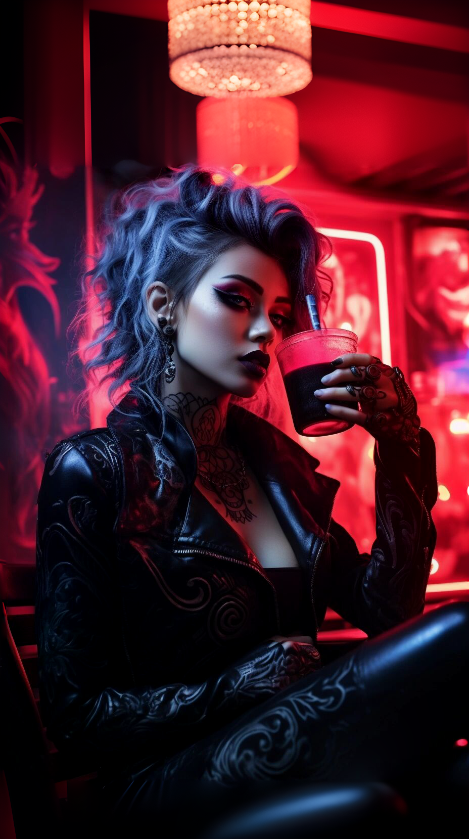 朋克風歐美風格的美女