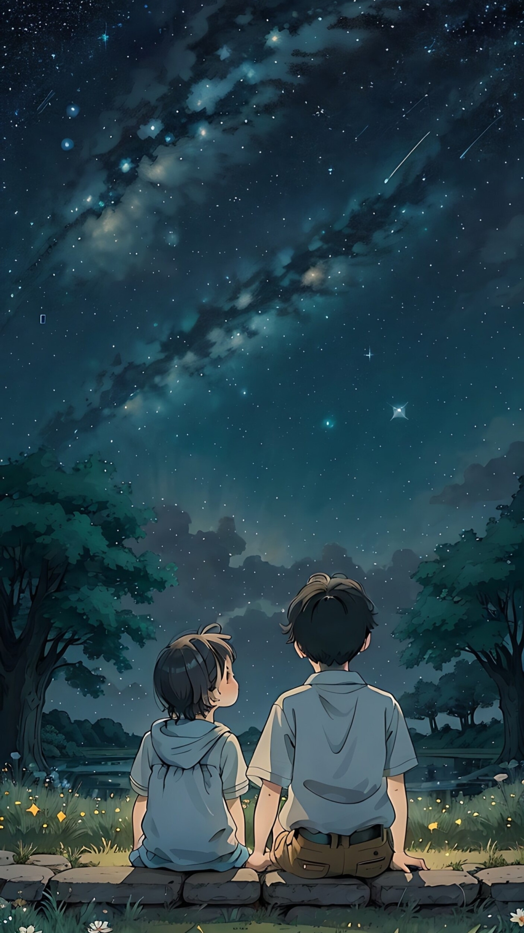 星空下的情侶
