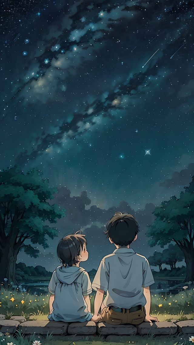 星空下的情侶