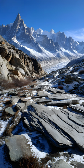 群峰刺破苍穹，冰川铺就山河