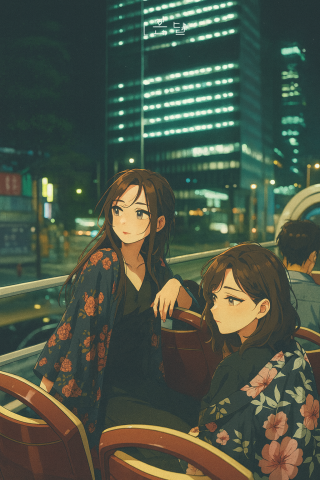 夜间霓虹少女