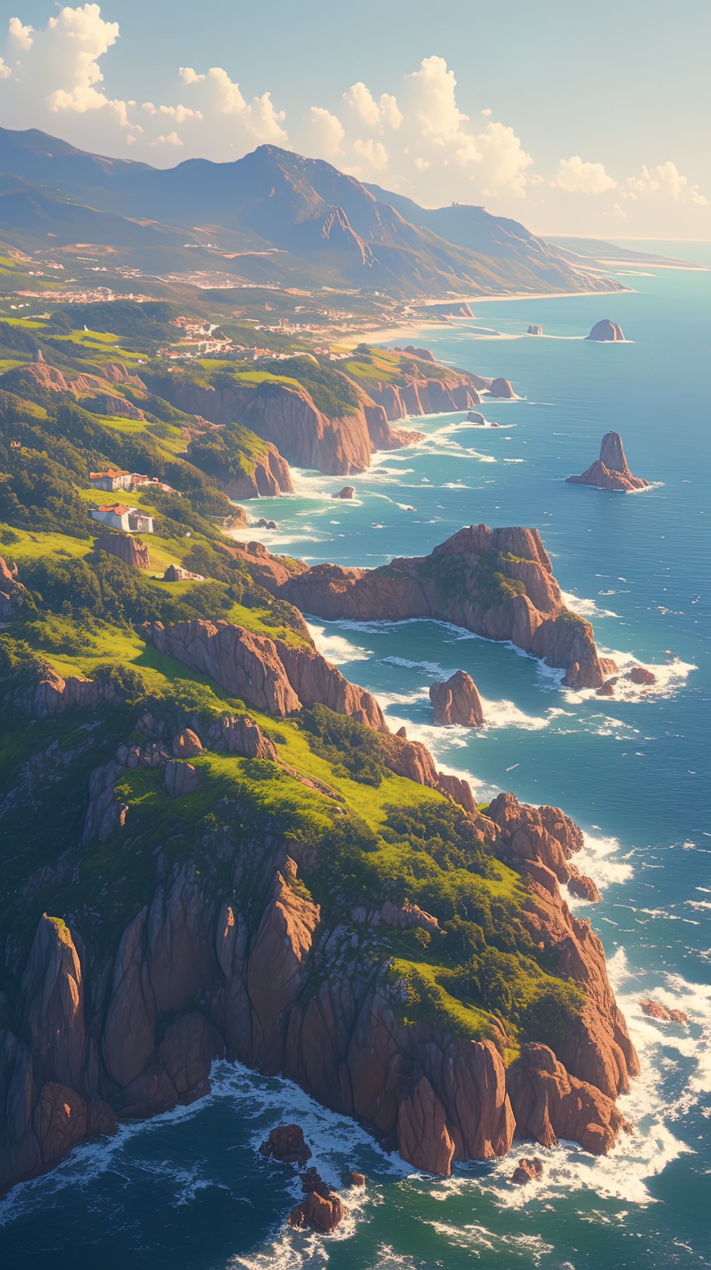 崎岖悬崖海岸
