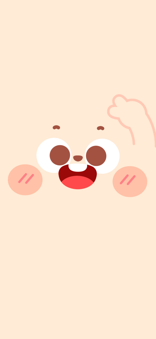 可爱萌宠比耶插画