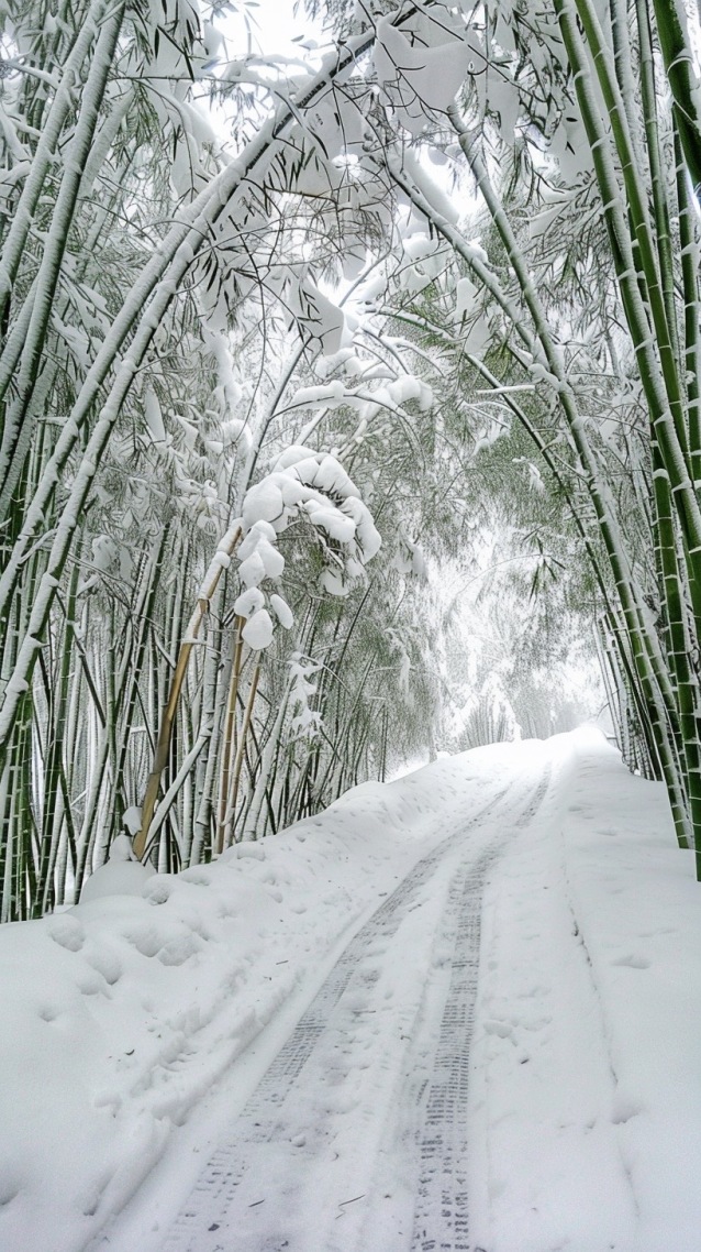 雪后竹林