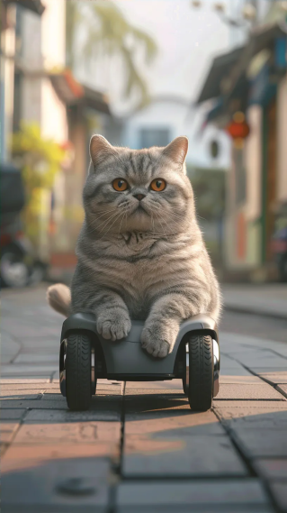 开车的小猫咪