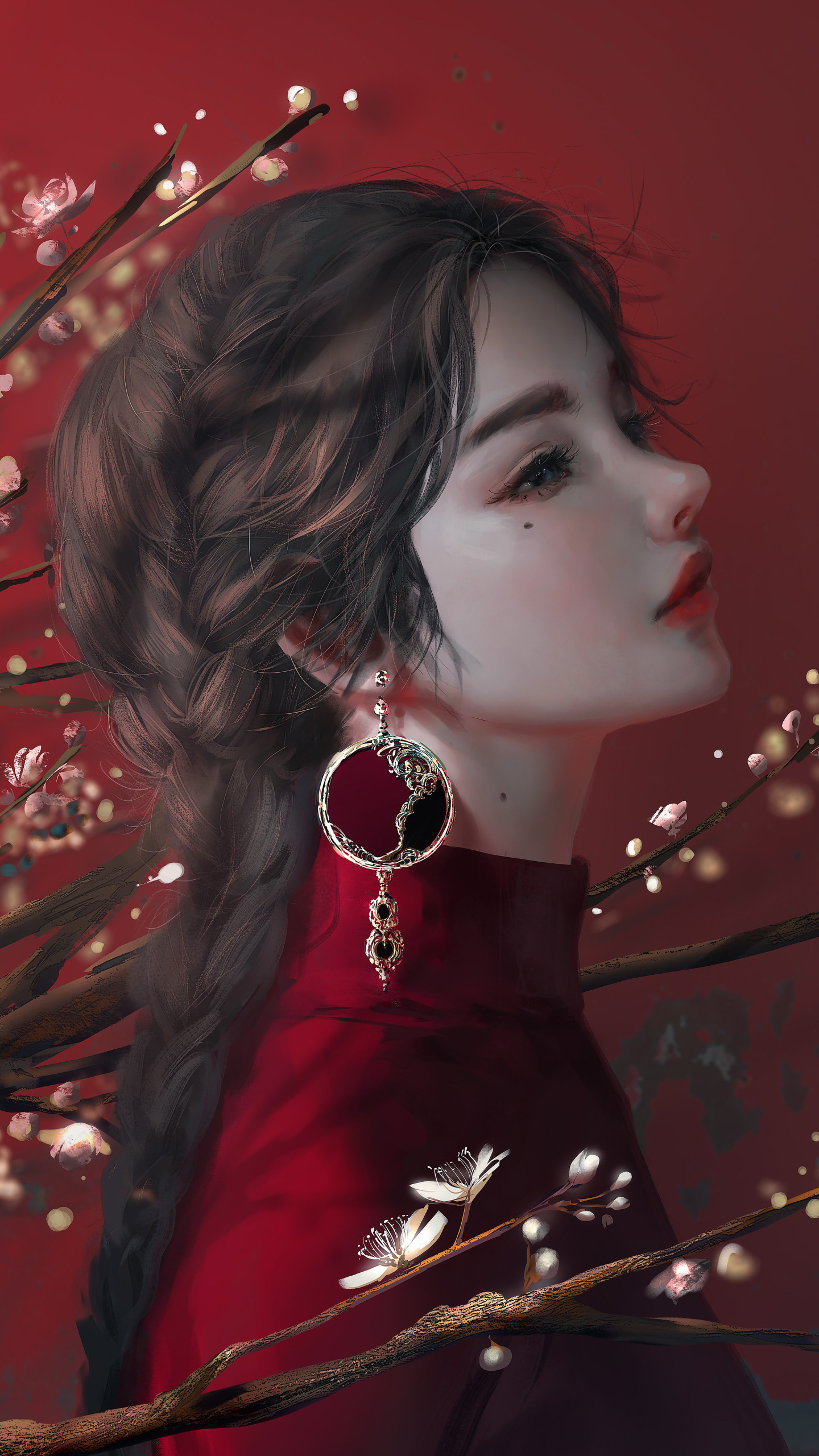紅衣美女