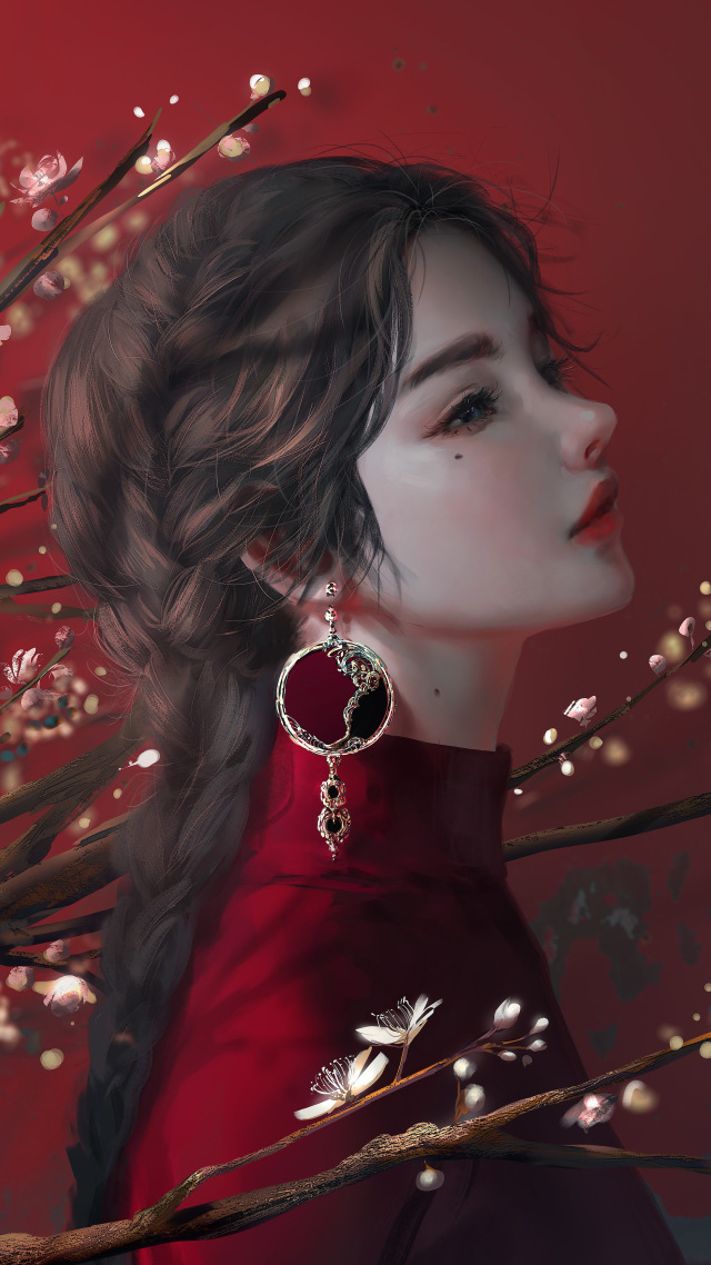 紅衣美女