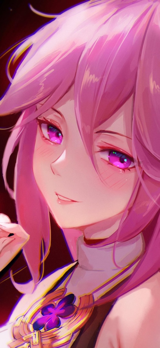 2k原神油画八重神子