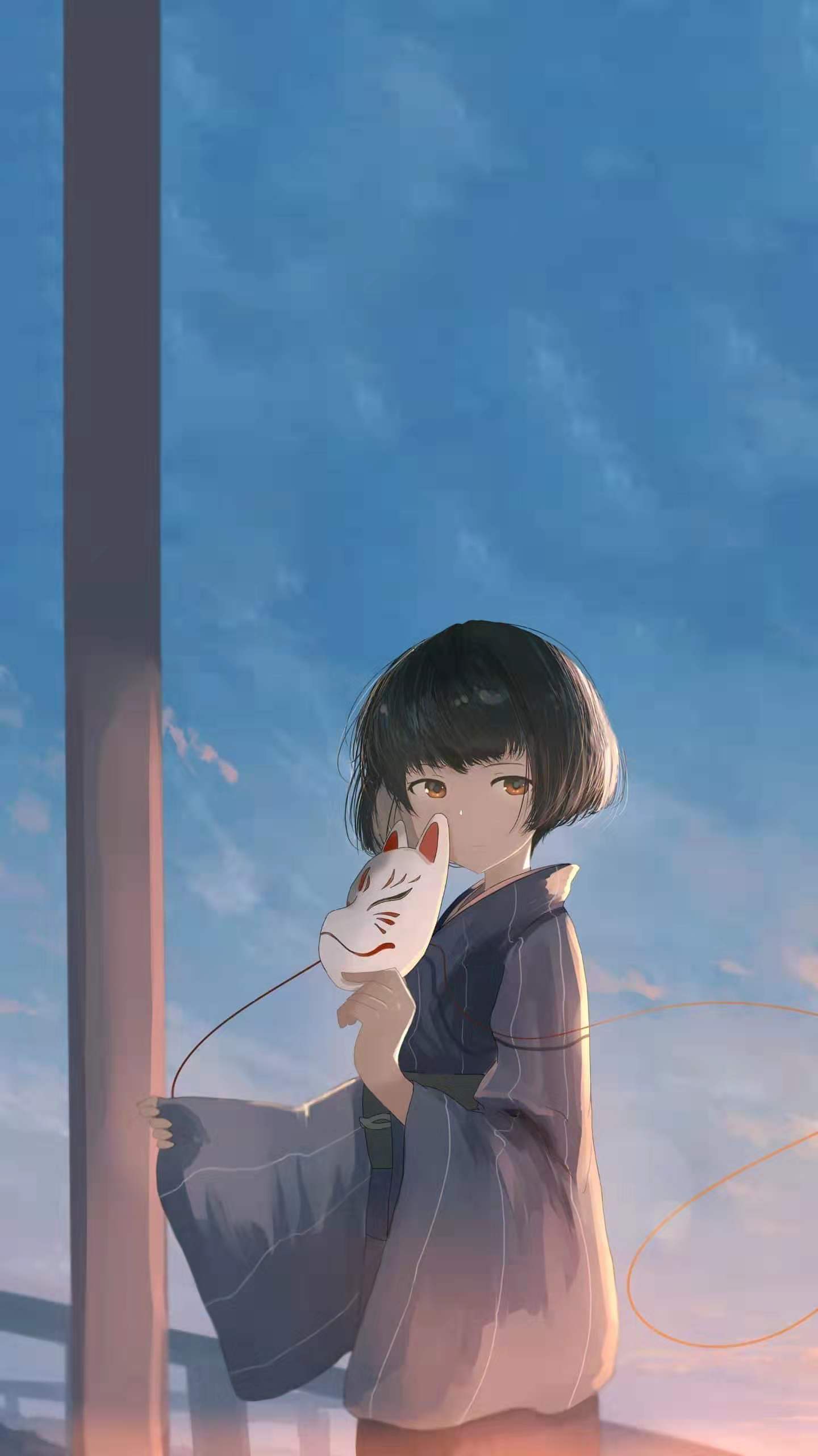 憂鬱少女微信聊天背景超清
