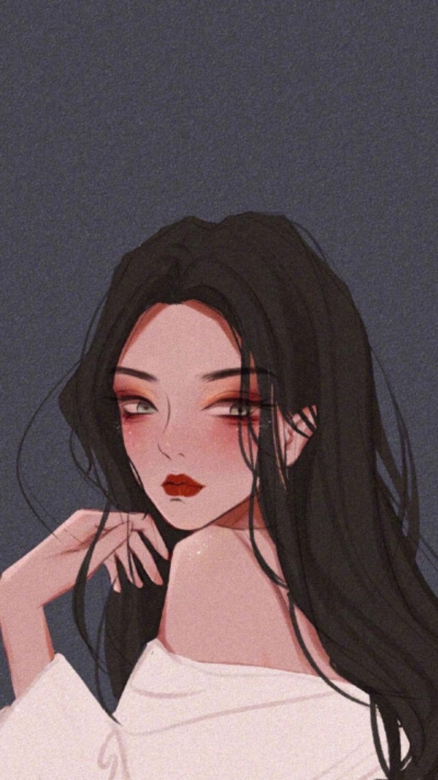 【手機壁紙】暗黑-高冷女孩