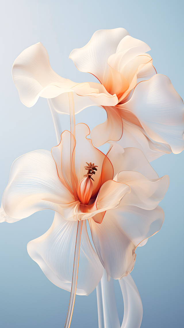 蓝色调花蕊