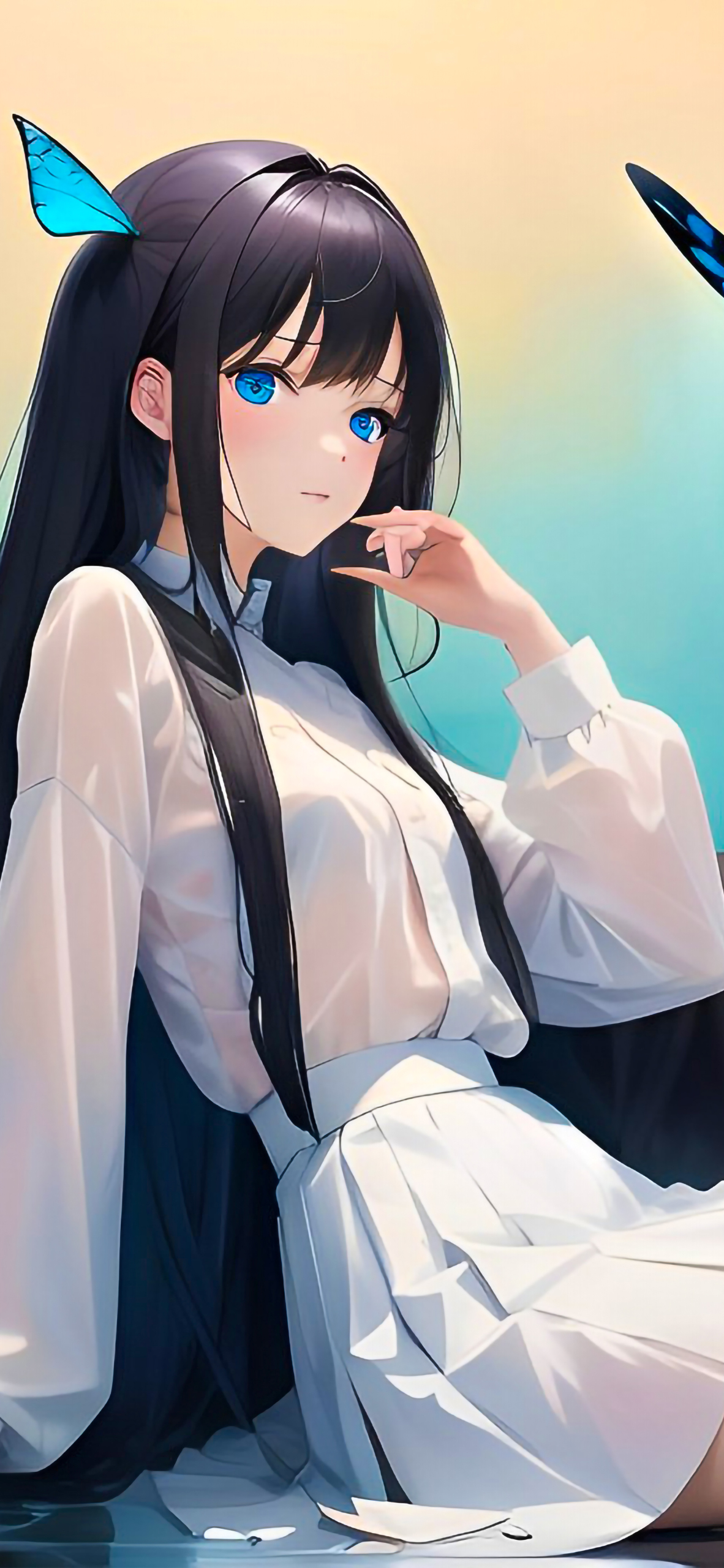 4K蝴蝶美女