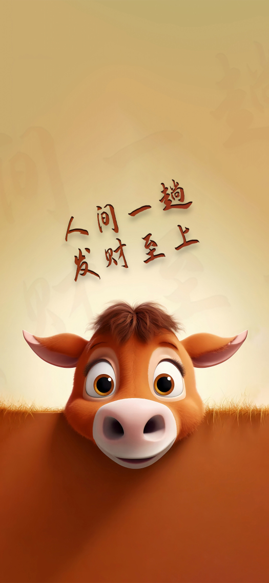 人间一趟，发财至上4K壁纸