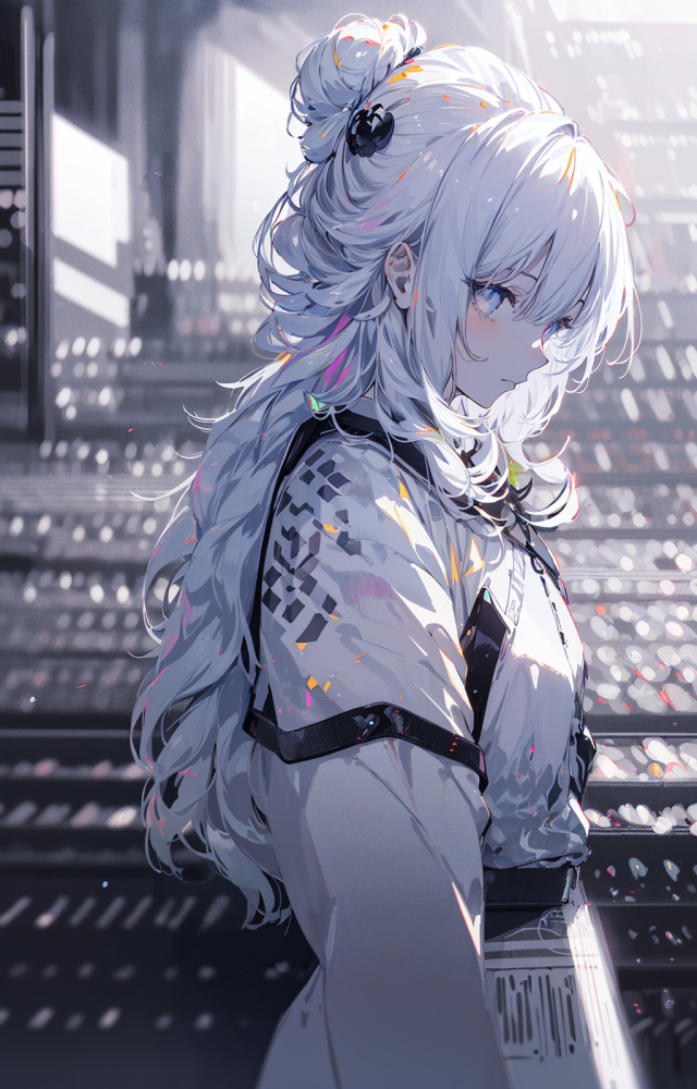 4K 纯白，侧颜