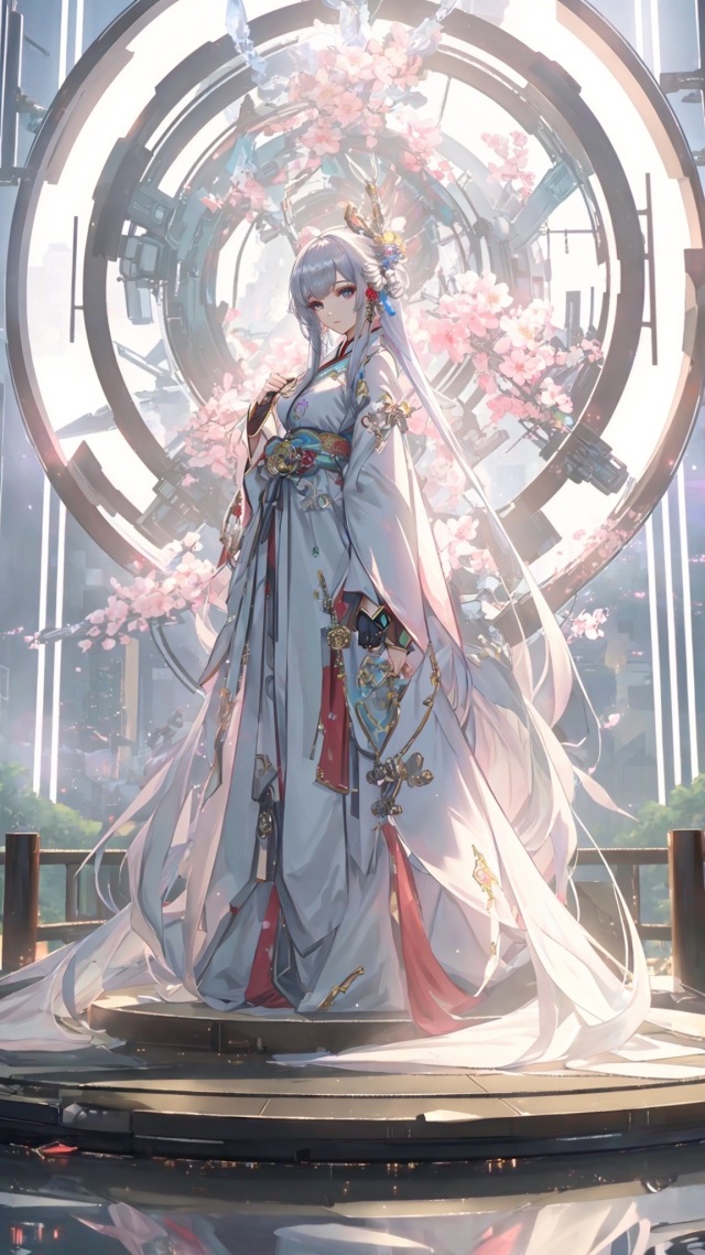 赛博朋克古风少女
