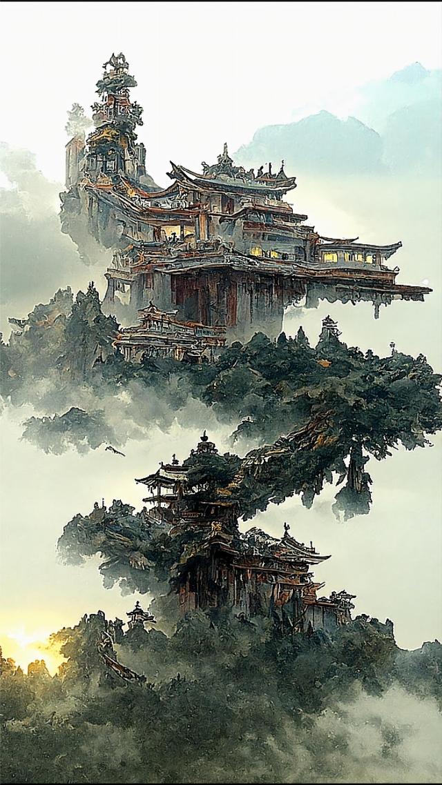 云雾缭绕-仙境2(风景手机静态壁纸) - 风景手机壁纸下载 - 元气壁纸