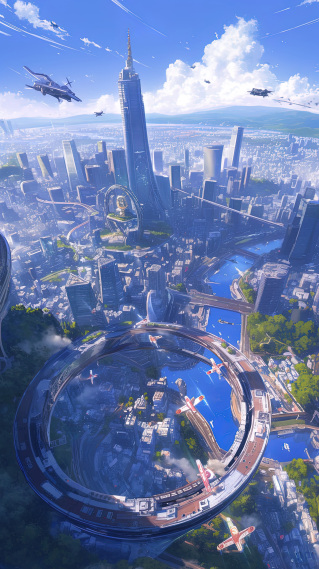 俯瞰未来都市