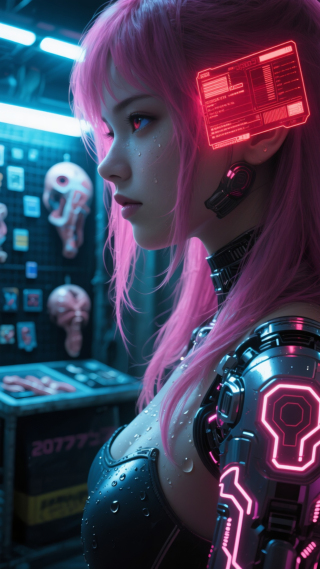 赛博朋克机甲少女