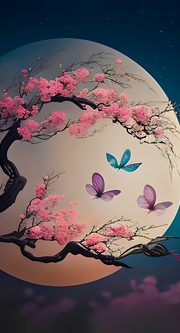 桃花朵朵 4k(风景手机静态壁纸) - 风景手机壁纸下载 - 元气壁纸